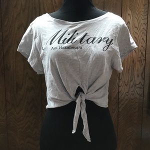 Eason women Cropped Top Tied Grey OS